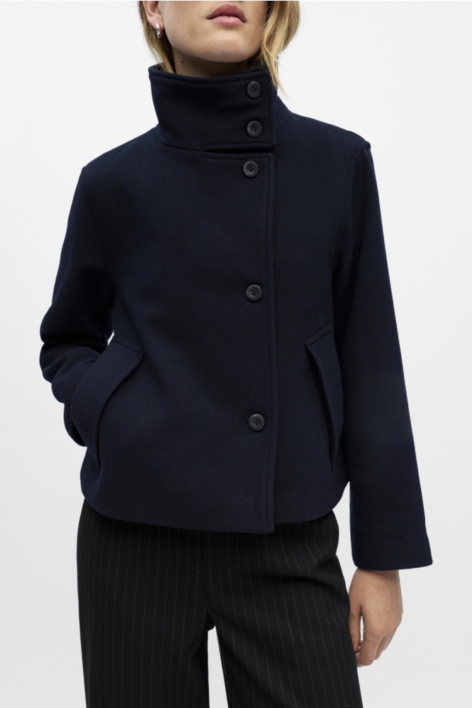 Object blauwe dames jas | Model