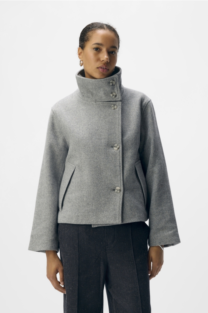 Object grijze dames jas | Model