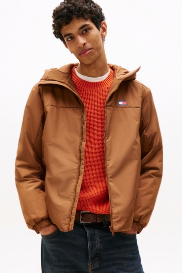 Tommy Jeans Jas TJM PADDED POLY JACK DM0DM22065 PECAN NUT