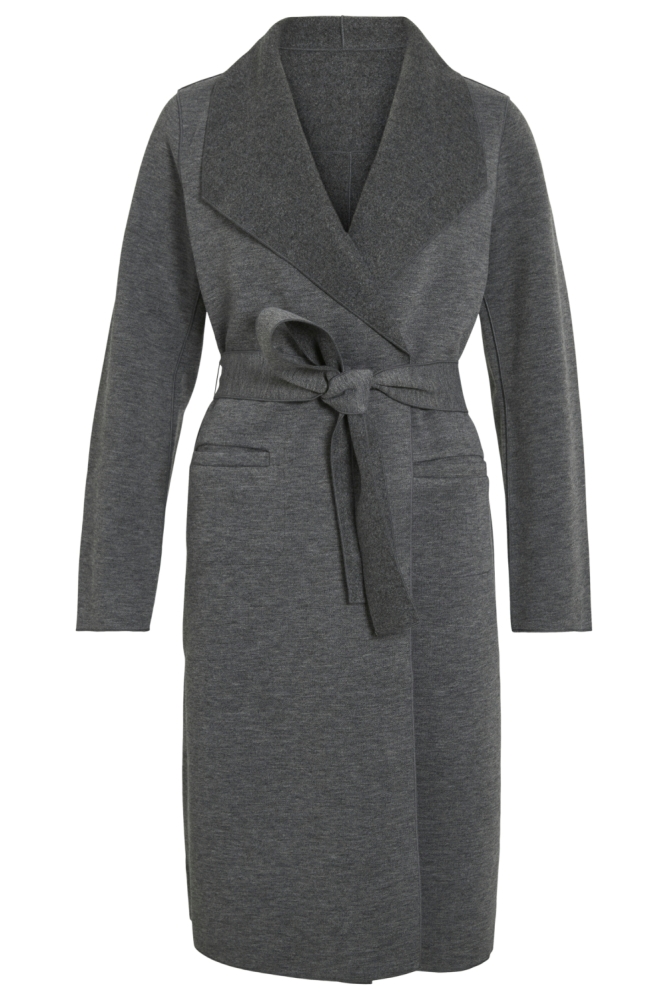 Vila grijze dames jas | Vooraanzicht