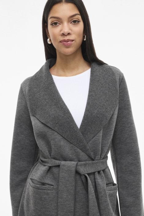Vila grijze dames jas | Close up