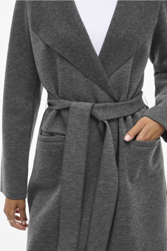 Vila grijze dames jas | Kleurstaal