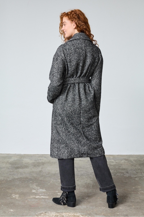 SisterS point zwarte dames jas | Model achteraanzicht