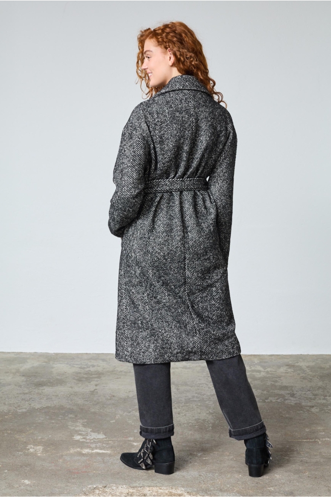 SisterS point zwarte dames jas | Model achteraanzicht