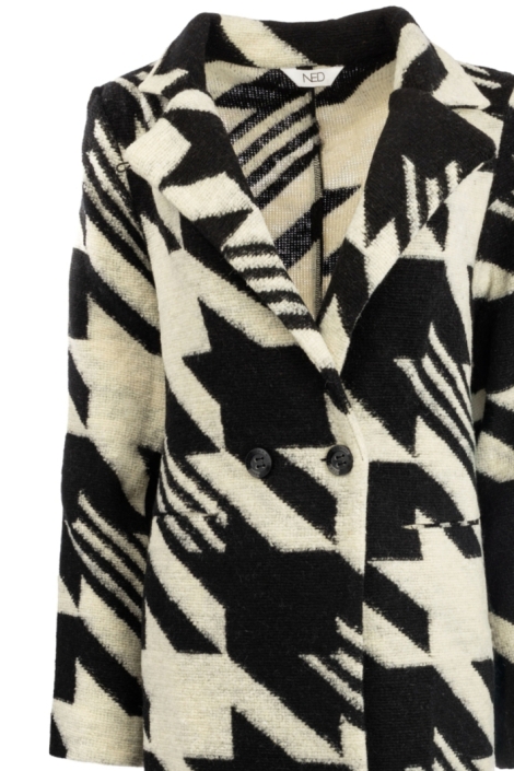 NED zwarte dames jas | Close up
