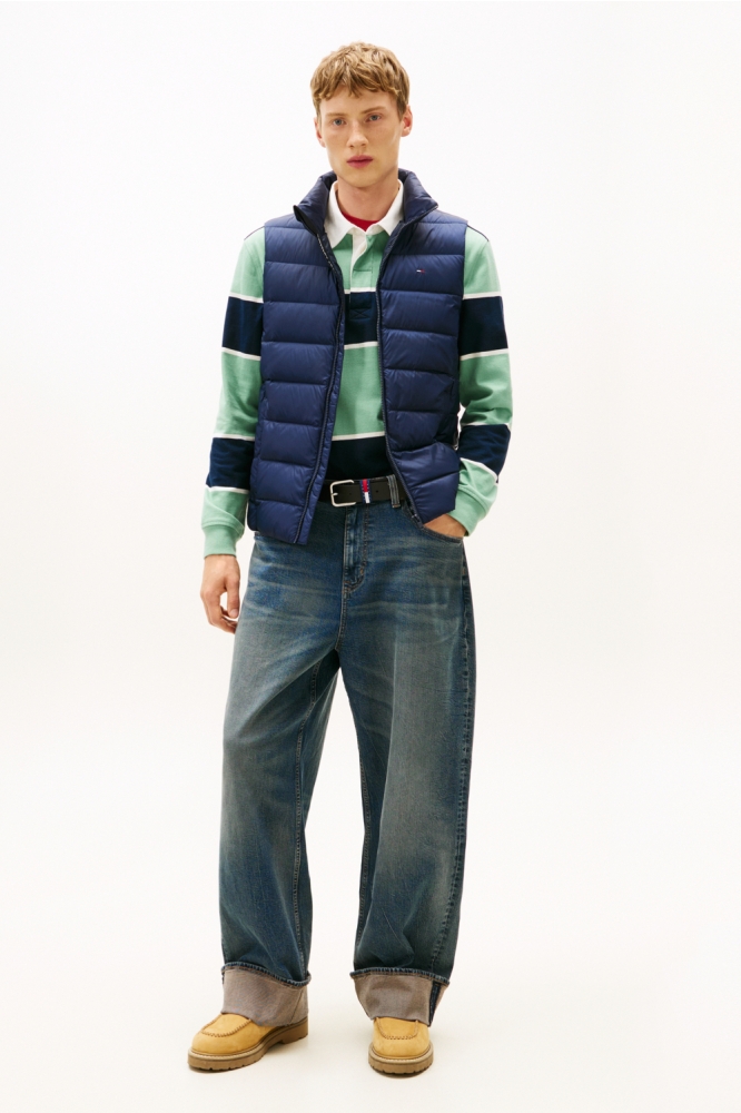 Tommy Jeans blauwe heren jas | Model