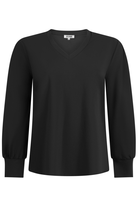 Zoso zwarte dames t-shirt | Vooraanzicht