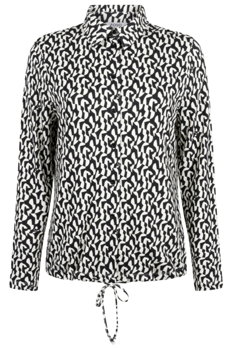 Zoso zwarte dames blouse | Vooraanzicht
