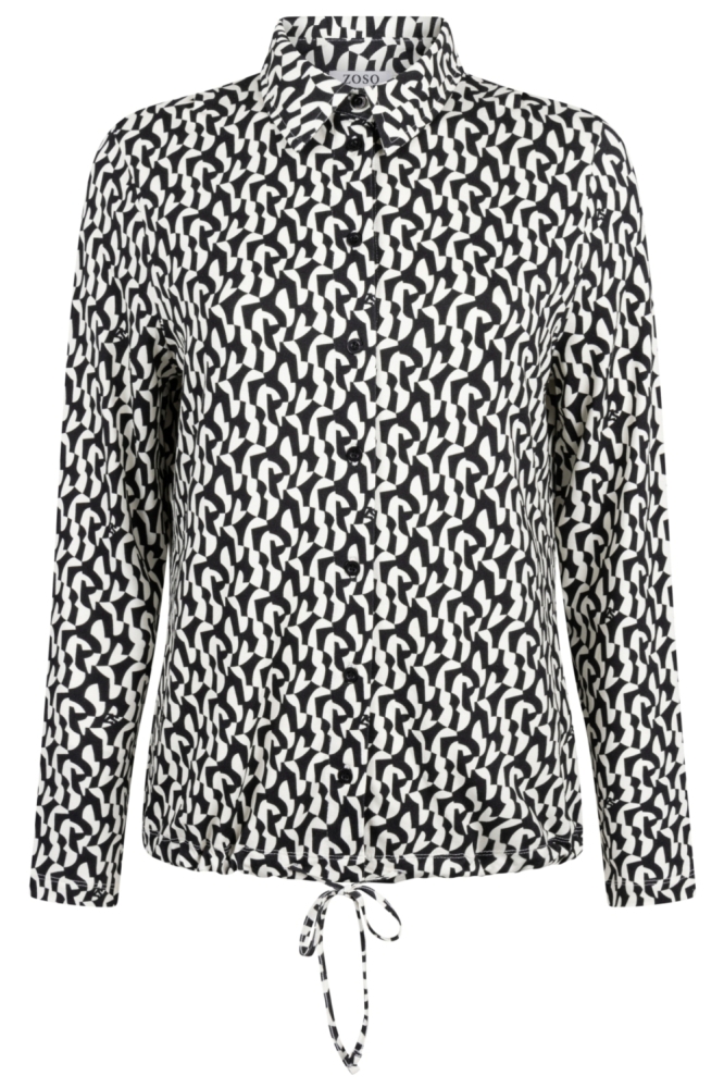 Zoso zwarte dames blouse | Vooraanzicht