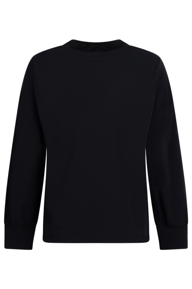 Zoso zwarte dames blouse | Achteraanzicht