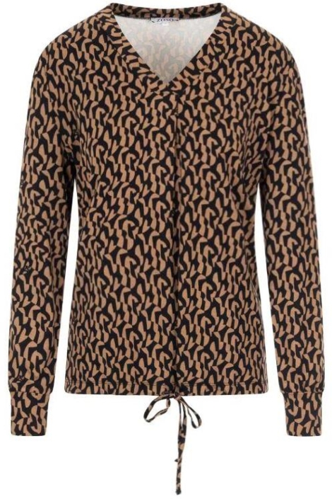 Zoso camel dames t-shirt | Vooraanzicht