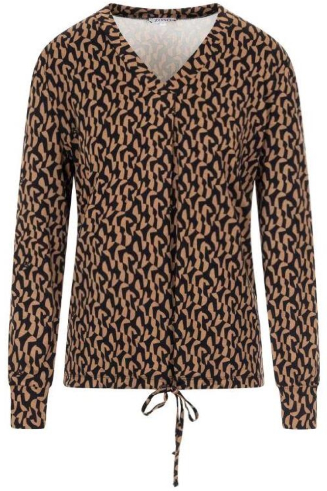 Zoso camel dames t-shirt | Vooraanzicht