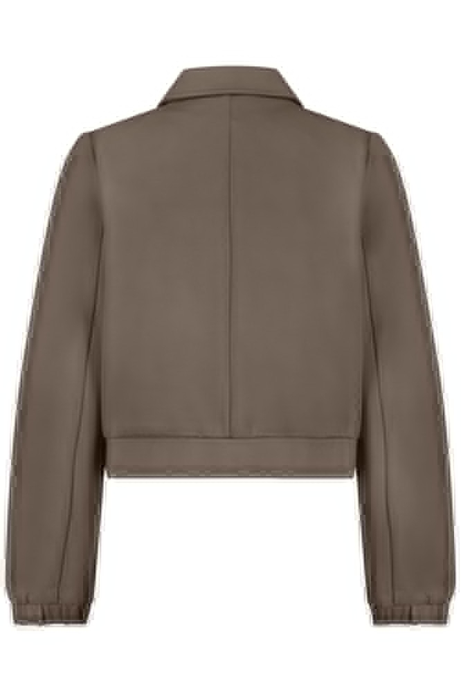 Red Button taupe dames jas | Achteraanzicht