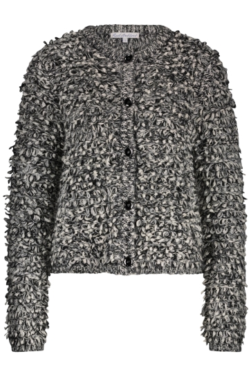 Red Button JACKET MELANGE LOOPS SRB4633 Black/Offwhite