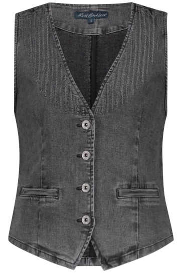 Red Button Vest WAISTCOAT EMBROIDERY SRB4601 GREY
