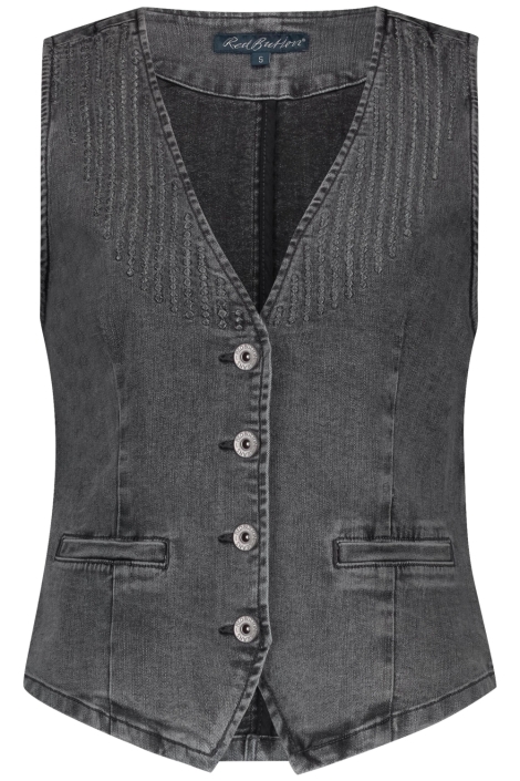 Red Button grijze dames gilet | Vooraanzicht