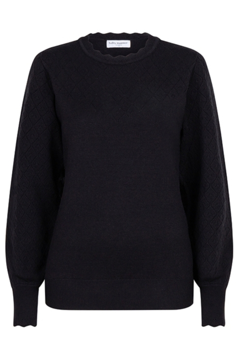 Lofty Manner zwarte dames trui | Vooraanzicht