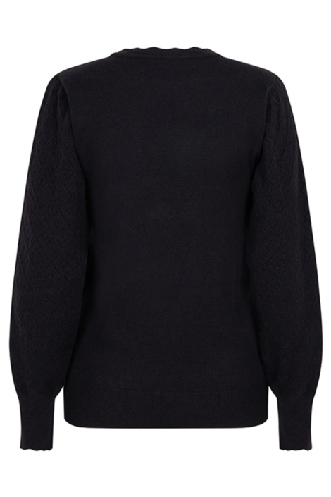 Lofty Manner zwarte dames trui | Achteraanzicht