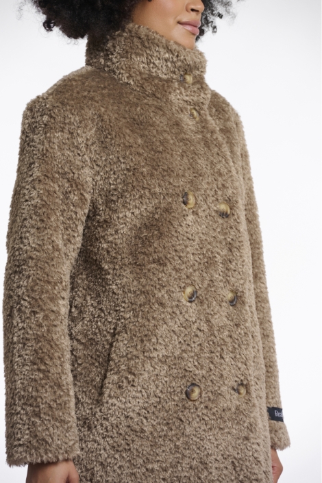 Rino & Pelle camel dames jas | Close up