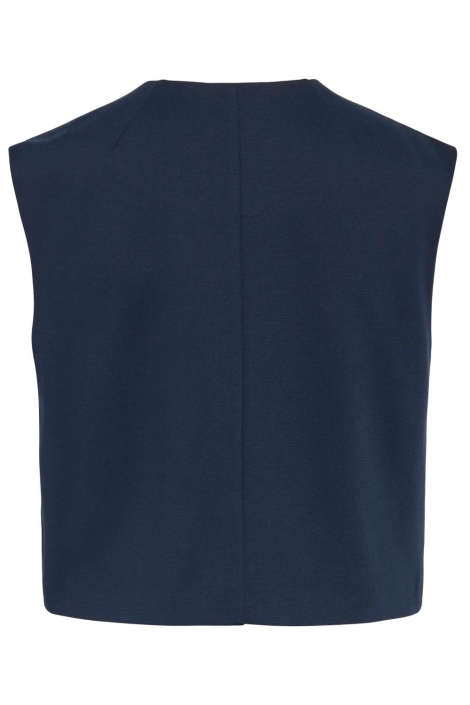 Vila blauwe dames gilet | Achteraanzicht