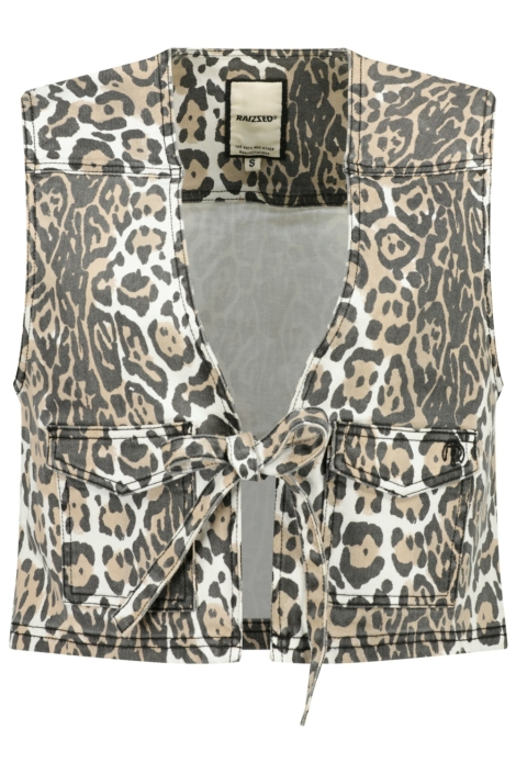 Raizzed zand dames gilet | Vooraanzicht