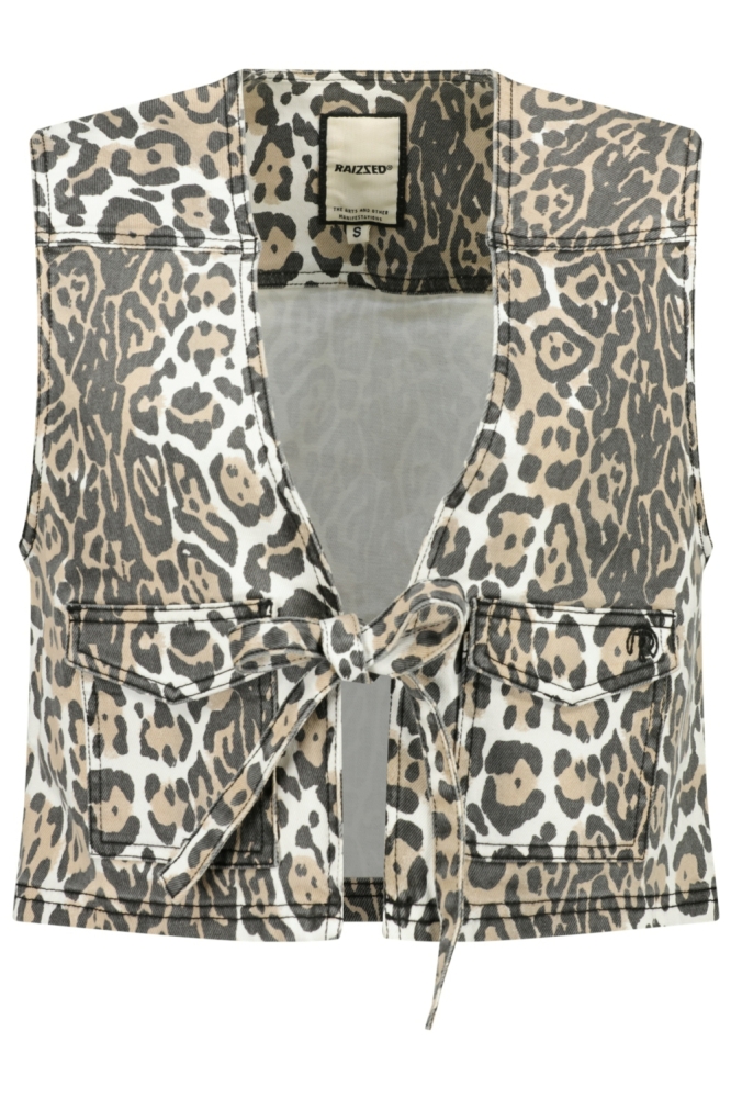 Raizzed zand dames gilet | Vooraanzicht