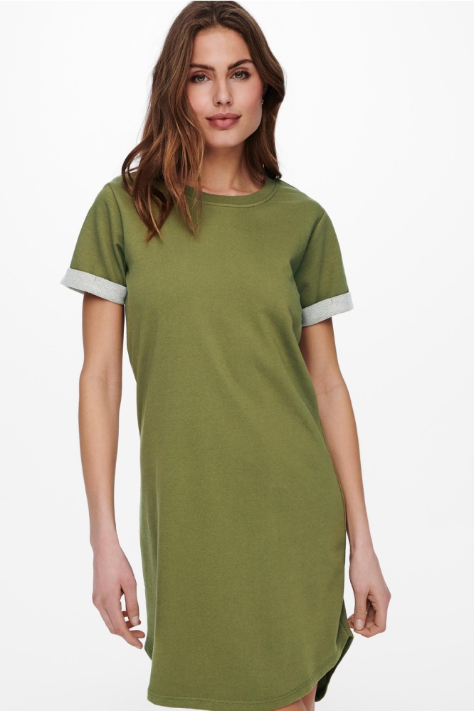 jdyivy s/s dress noos 15174793 jacqueline yong jurk olive