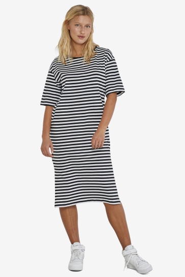 Noisy may Jurk NMMAYDEN 2/4 DRESS NOOS 27005758 Black/BRIGHT WHITE