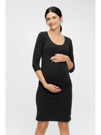 Mama-Licious Positiekleding MLLEA ORG 3/4 DRESS A. O. NOOS 20010360 Black