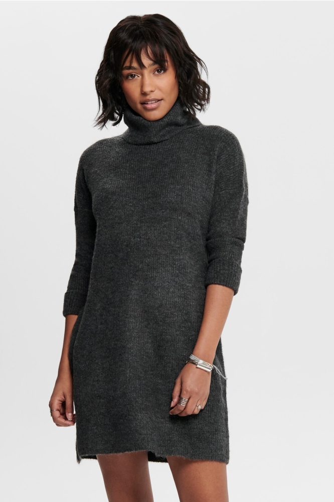 ONLJANA L/S COWLNCK DRESS  WOOL KNT 15140166 Dark Grey