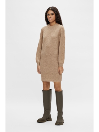 Object Jurk OBJEVE NONSIA L/S KNIT DRESS NOOS 23030170 Incense/MELANGE