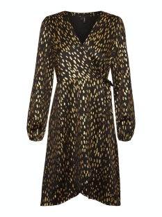 VMGAMMA FOIL L/S WRAP DRESS EXP GA 10247068 Black/GOLD FOIL