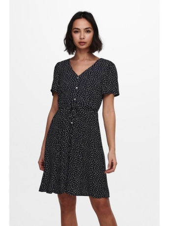 Only Jurk ONLSONJA LIFE S/S DRESS  NOOS WVN 15207005 Night Sky/DOT W MACA