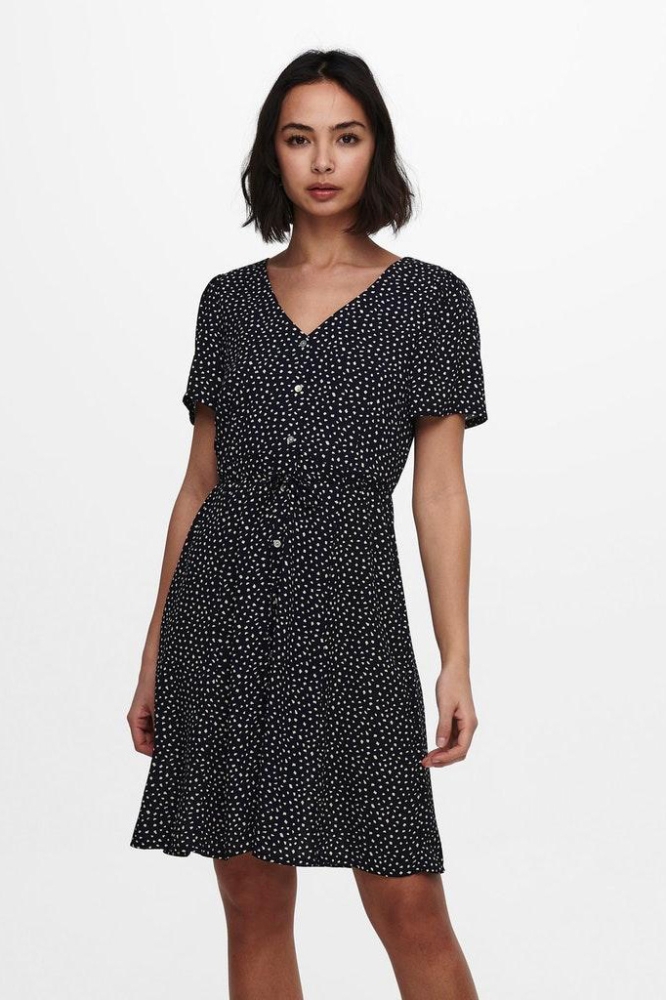 ONLSONJA LIFE S/S DRESS  NOOS WVN 15207005 Night Sky/DOT W MACA