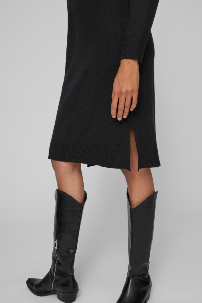 Vila zwarte dames jurk | Close up