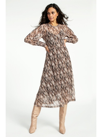 Aaiko Jurk ZINNA SNAKE PAS 132 BROWN SUGAR DESSIN 1711341