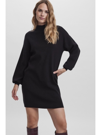 Vero Moda Jurk VMNANCY LS FUNNELNECK DRESS GA BOO 10249116 BLACK
