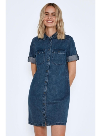 Noisy may Jurk NMSIGNE S/S DENIM DRESS BI059MB BG 27019616 MEDIUM BLUE DENIM
