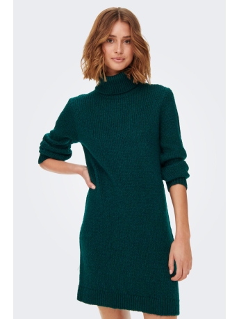 Jacqueline de Yong Jurk JDYDINEA L/S SOLID ROLLNECK DRE KNT 15271459 DEEP TEAL