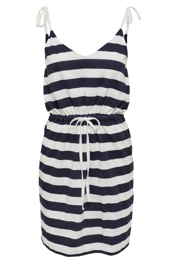 ONLMAY S/L STRIPE SINGLET DRESS JRS 15257514 Night Sky/Cloud Dancer