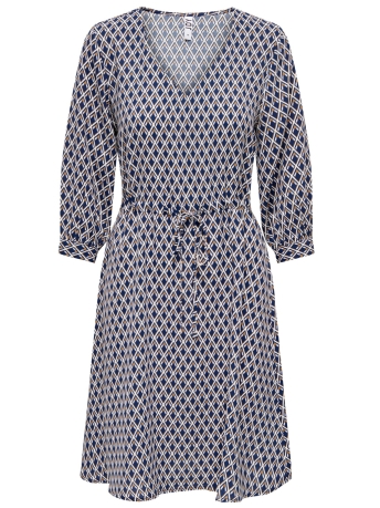 Jacqueline de Yong Jurk JDYLION 3/4 DRAWSTRING DRESS WVN 15280161 SKY CAPTAIN
