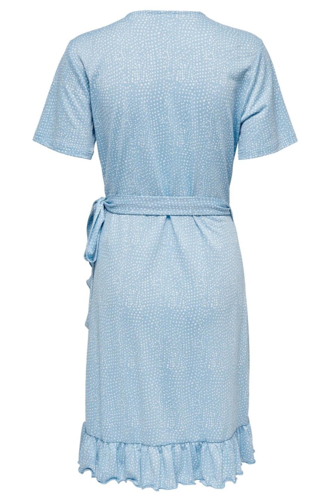 ONLCIA S/S WRAP DRESS JRS 15263940 Dusk Blue/Dots jrs