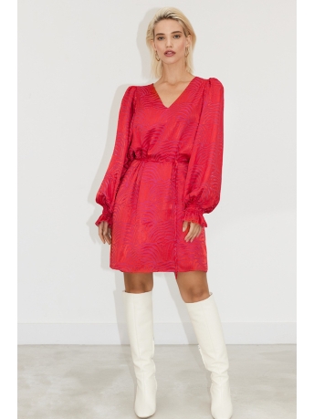 Freebird Jurk DRESS XENI  WV JACQ ANIMAL VIS 23 1 255 Red