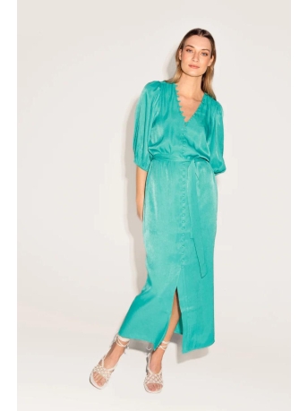 Freebird Jurk DRESS LEORA WV WASH SATIN VIS 23 1 877 Light Green