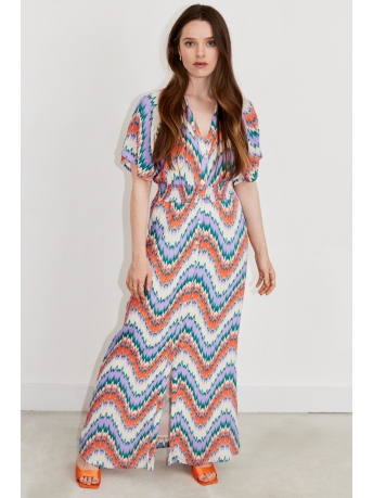 Freebird Jurk MAE MAXI WV AOP CRINKLE VIS 23 1 189 Lilac