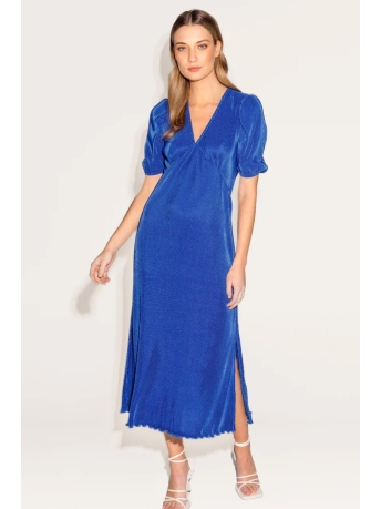 Freebird Jurk DRESS GAYLA JER PLISSE PES 23 1 117 Dark Blue