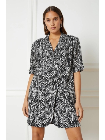 Refined Department Jurk BLAZER DRESS GRACE R22073353 950 ZEBRA