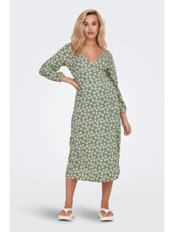 Jacqueline de Yong Jurk JDYIBI 7/8 WRAP DRESS JRS 15280053 SEA SPRAY