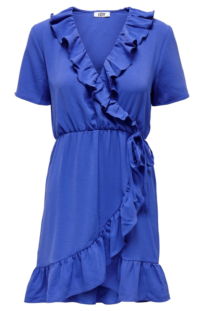JDYLION S/S WRAP DRESS WVN 15287238 DAZZLING BLUE