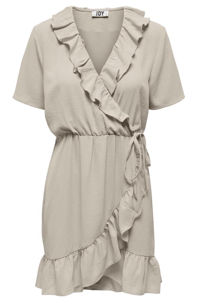 JDYLION S/S WRAP DRESS WVN 15287238 Chateau Gray
